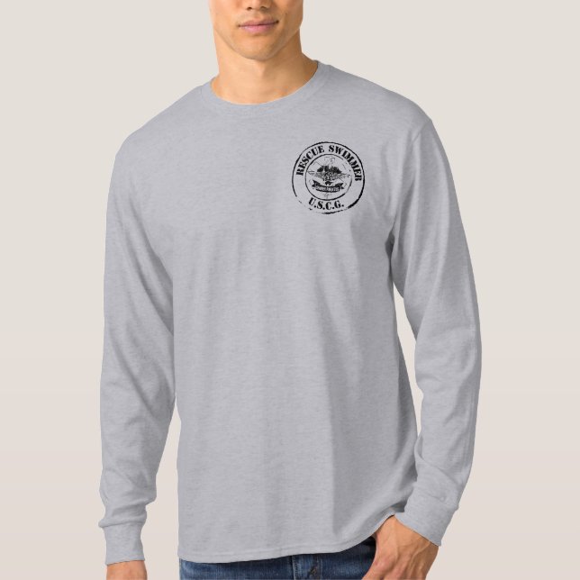 Räddingsimmare (Grunge) Tee (Framsida)