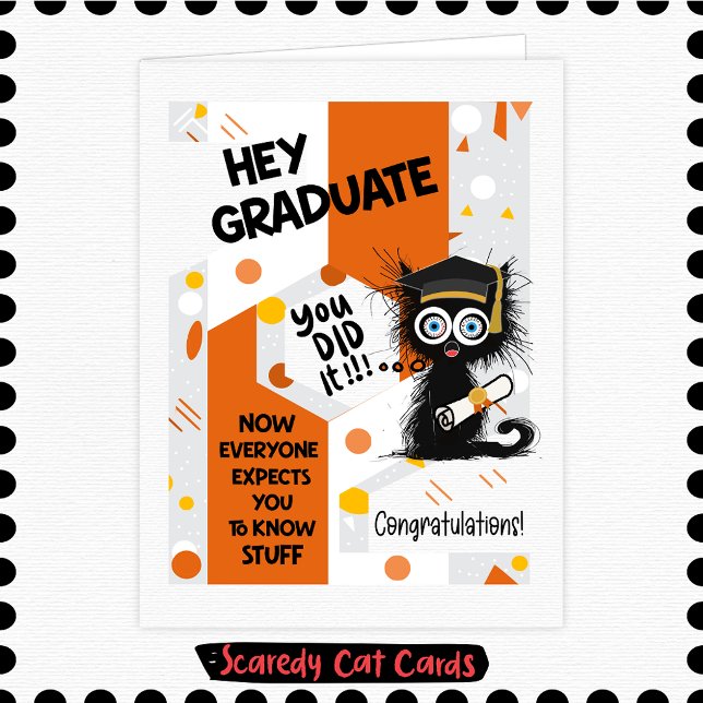 Räddis Katt Hej Examinerad Kort (Skapare uppladdad)