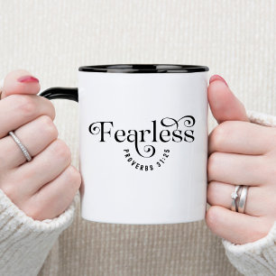 Räddlös bibelvers kristen kaffemugg