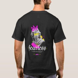 Räddlös gotisk grekisk staty grafisk baktryck t shirt