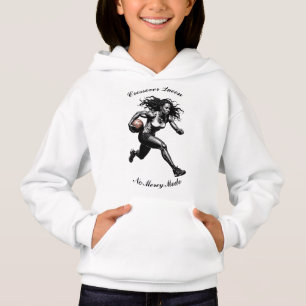 Räddlös kvinnlig basketgrafik t shirt