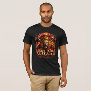 Räddlös Lejon Motivation T-Shirt