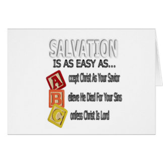 Räddning är lätt som ABC Hälsningskort