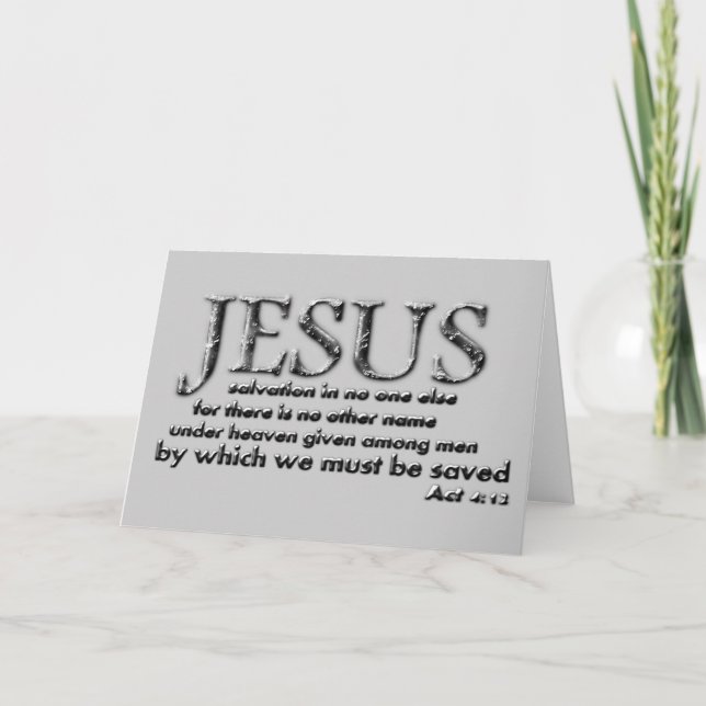 Räddning i ensamma JESUS Helgkort (Framsida)