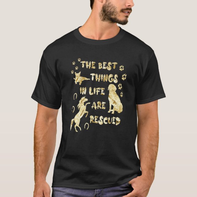 Räddning och adoption av husdjur design t shirt (Framsida)