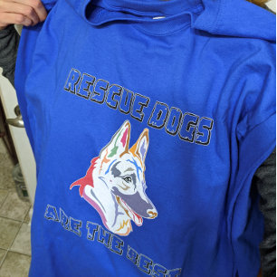 Räddningar är bäst - tysk schäferhund t shirt