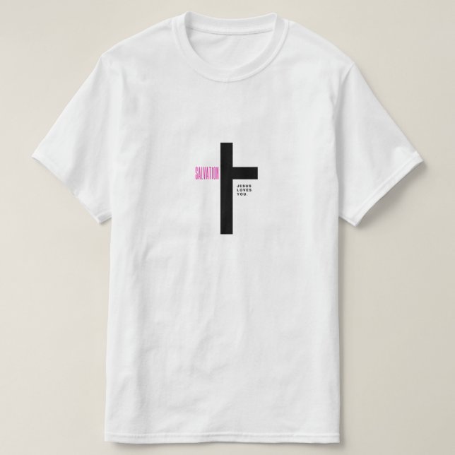 Räddningen Jesus kärlek kor, minimalistisk design T Shirt (Design framsida)
