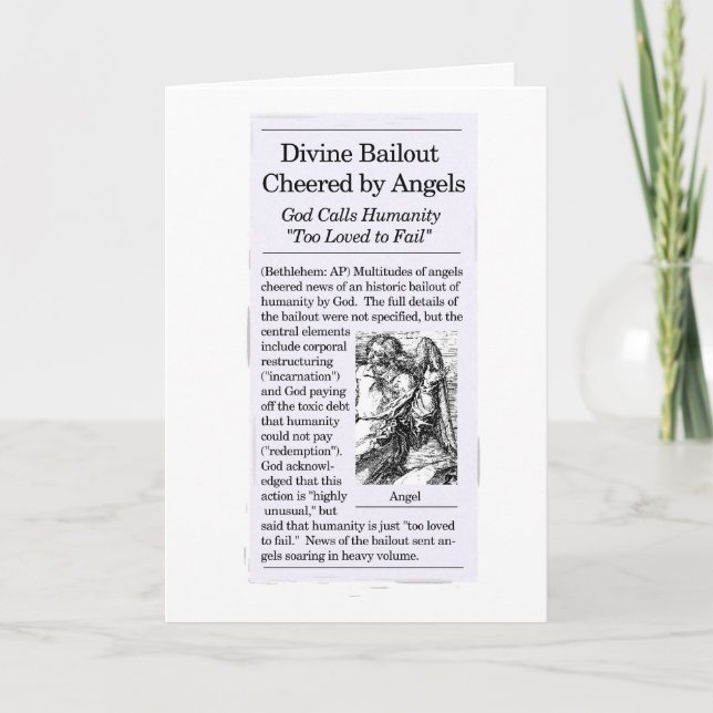 "Räddningsaktiontema" julkort Helgkort (Framsida)