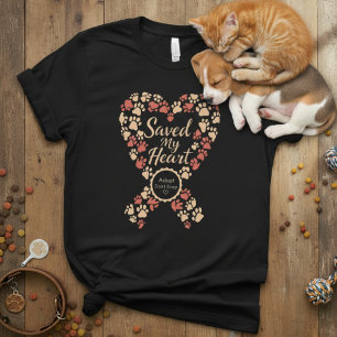 Räddningsband Hjärtformad T-shirt — Adoptera Inte