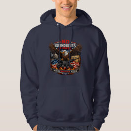 Räddningsfri modig amerikan hoodie