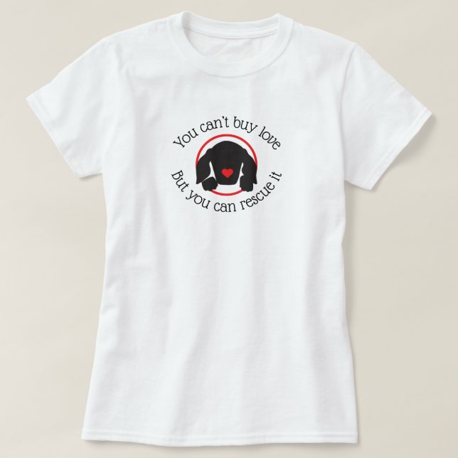 Räddningshund Kärlek Kvinnors Basic T-Shirt (Design framsida)