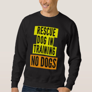 Räddningshund Under Utbildning Idé BÅDA SIDOR & Re Lång Ärmad Tröja