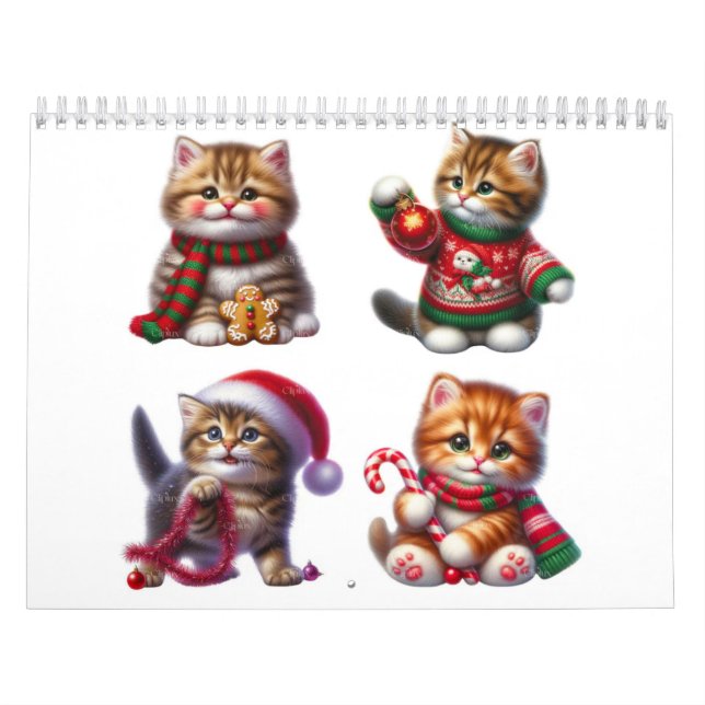 Räddningskatter firar jul året runt 2026 kalender (Omslag)