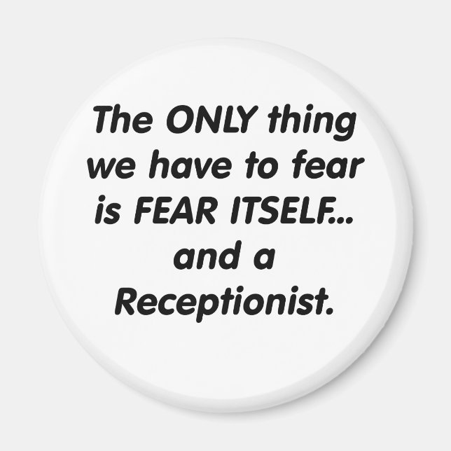 Räddningsreceptionist Magnet (Framsidan)