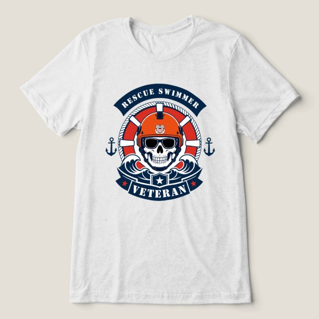 Räddningssimmare Veteran T Shirt (Design Framsida)