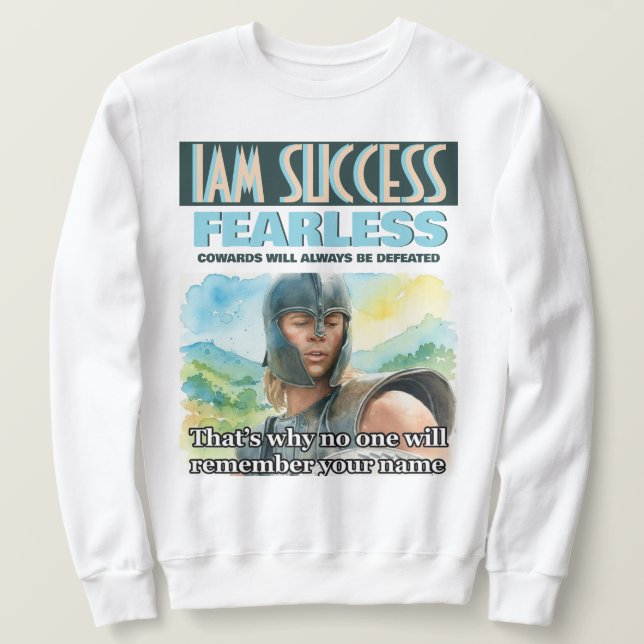 RÄDDSLÖS LÅNG ÄRMAD TRÖJA (Design framsida)