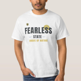 RÄDDSLÖS STAT – Hundälskare Geometrisk Typografi T Shirt