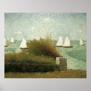 Rade de Grandcamp av Georges Seurat, Vintage Art Poster