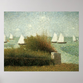 Rade de Grandcamps av Georges Seurat, Vintage Art Poster