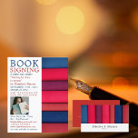 Raden Bokar, Bok-signeringsannonsering för skrivpr Flygblad<br><div class="desc">Rad med Bokar,  skrivprogram med Bok som signerar annonseringsutfällningar av Affärskortet Store.</div>