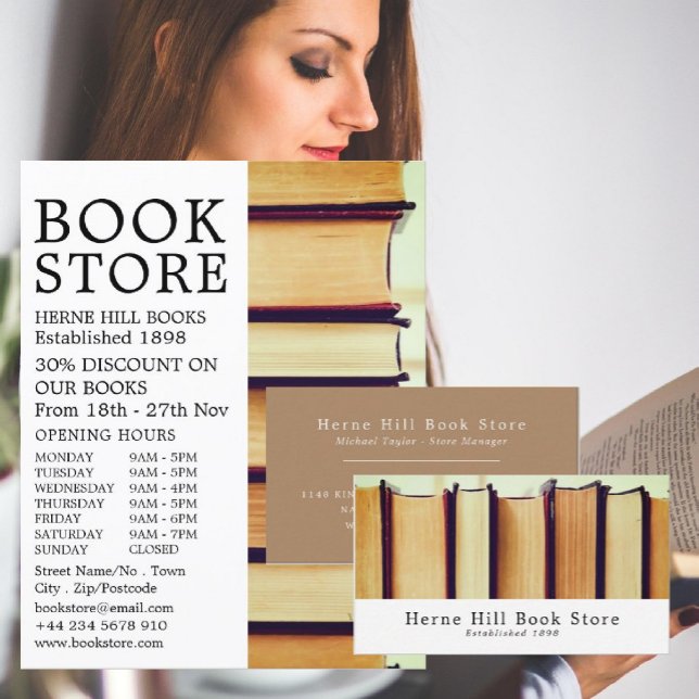 Raden Gamla Bokar, Bok Store-reklam Reklamblad (Skapare uppladdad)