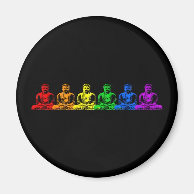 Raden Rainbow Buddhas Magnet (Framsidan)