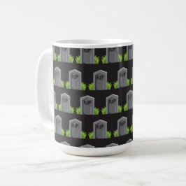 RADER AV HALLOWEEN GRAVE STONES KAFFEMUGG