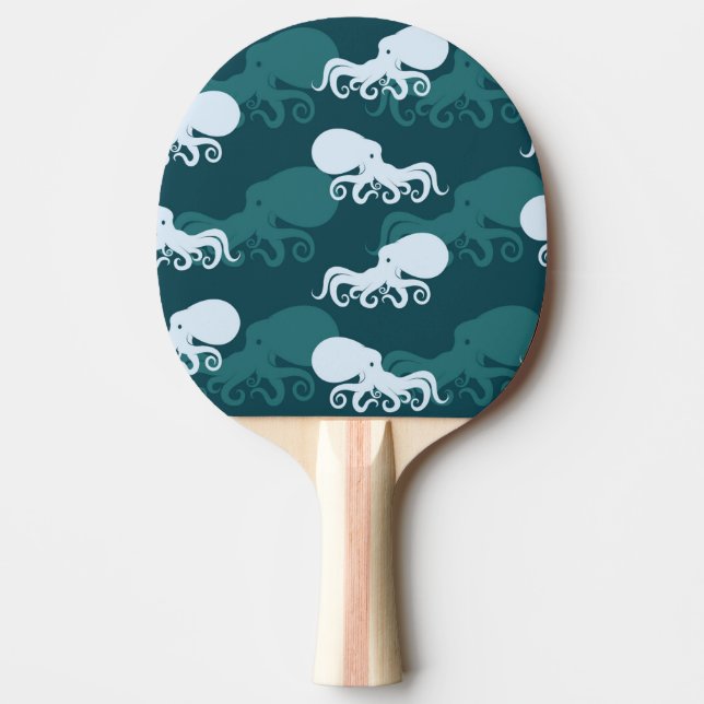 Rader av Octopus Mönster Pingisracket (Framsidan)