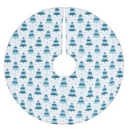 RADER FÖR BLÅ OCH VITA JULGRANAR JULGRANSMATTA BORSTAD POLYESTER