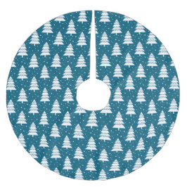 RADER FÖR BLÅ OCH VITA JULGRANAR JULGRANSMATTA BORSTAD POLYESTER