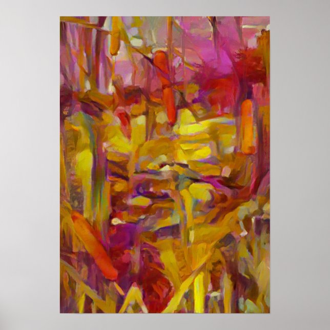 Räder i naturen vibrerande färg A.I. Poster (Framsidan)