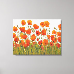Rader i Poppies I Canvastryck