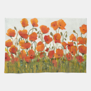 Rader i Poppies I Kökshandduk