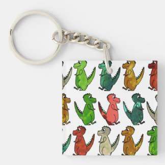 Rader i T-Rex-akrylisk nyckelkedja