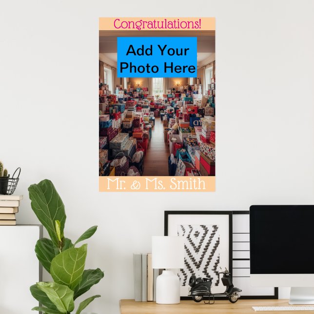 Rader med bröllopsgåvor poster (Hemmakontoret)