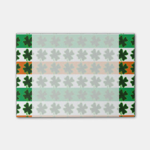 Rader med Shamrocks för St patrick's day Post-it Block