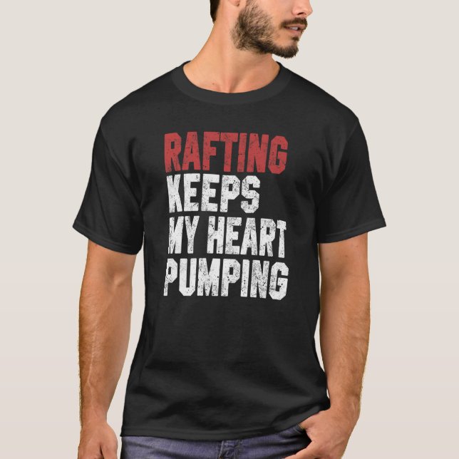 Radera Behållor Mitt hjärta Pumping Boating Canoei T Shirt (Framsida)