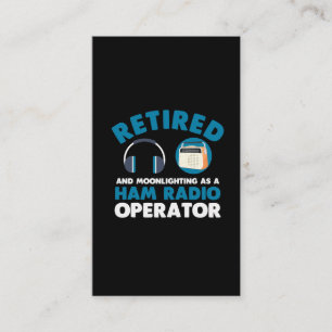 Raderade ham Radio Operatör Pension Radio Torn Visitkort