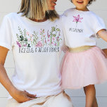 Radering av mineralutdrag från Wildblomma Mamma Ne T Shirt<br><div class="desc">Watercolor rosa and grönt wildblommor med anpassadet "ising a wildblomma" för Flicka mammor och mamma och dottermatchande skjortor. Hitta en matchande "vildblomma"-skjorta i min "Mamma och mig matchande design"-samling.</div>