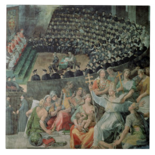 Rådet av Trent, 1588-89 (frescoen) Kakelplatta
