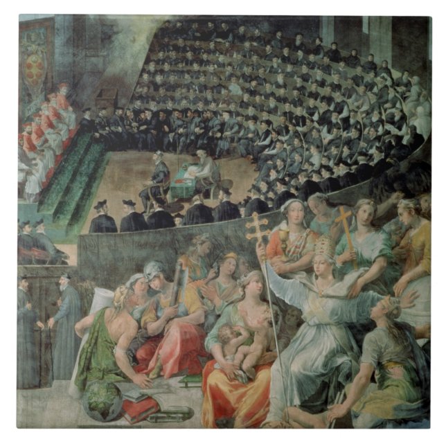 Rådet av Trent, 1588-89 (frescoen) Kakelplatta (Framsidan)