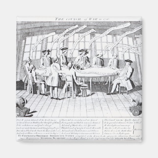 Rådet i Krig 1756 Magnet (Framsidan)