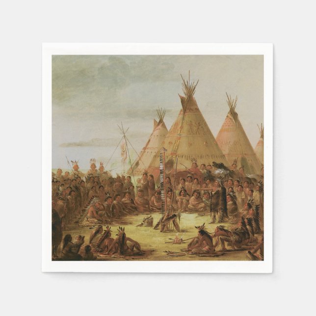 Rådet i Sioux Krig Pappersservett (Framsidan)