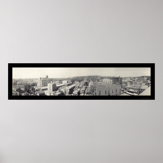 Rådets bluffs, Iowa Photo 1916 Poster (Framsidan)