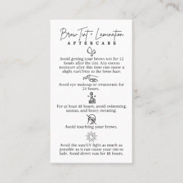 Radfärgton + laminationskort för eftervård visitkort