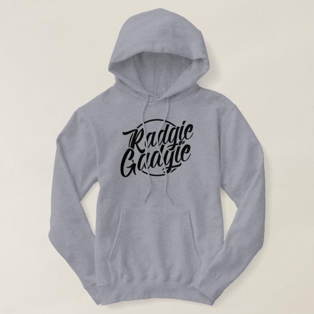 Radgie Gadgie Newcastle Geordie Dialect Hoodie (Design framsida)