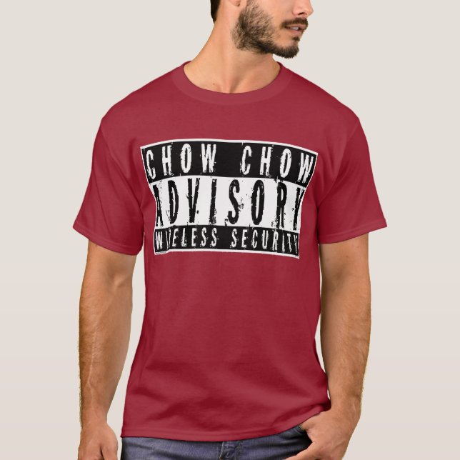 Rådgivande trådlös säkerhet för ChowChow T Shirt (Framsida)