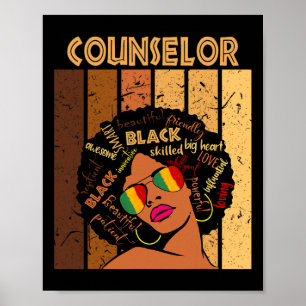 Rådgivare Afro African American Women Black Histor Poster