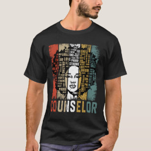 Rådgivare Afro African American Women Black Histor T Shirt