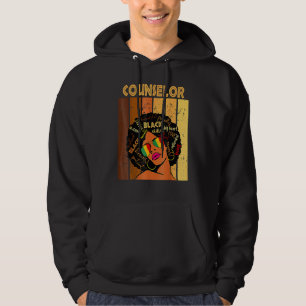 Rådgivare Afro Afroamerikanska Kvinnor Svart Histo Hoodie